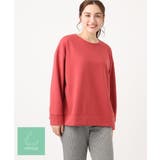 レッド(05) | 【大きいサイズ】ミニ裏毛ドロップショルダートップス | eur3