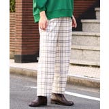 【大きいサイズ/a.v.v×eur3】チェック柄ワイドストレートパンツ | eur3 | 詳細画像12 