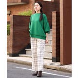 【大きいサイズ/a.v.v×eur3】チェック柄ワイドストレートパンツ | eur3 | 詳細画像13 