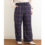【大きいサイズ/a.v.v×eur3】チェック柄ワイドストレートパンツ | eur3 | 詳細画像8 