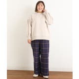 【大きいサイズ/a.v.v×eur3】チェック柄ワイドストレートパンツ | eur3 | 詳細画像9 