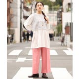 【大きいサイズ/a.v.v×eur3】ストレートワイドパンツ | eur3 | 詳細画像8