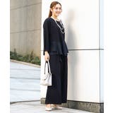 【大きいサイズ/11号サイズあり】カットジョーゼットストレートワイドパンツ | eur3 | 詳細画像2 