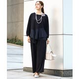 【大きいサイズ/11号サイズあり】カットジョーゼットストレートワイドパンツ | eur3 | 詳細画像3 