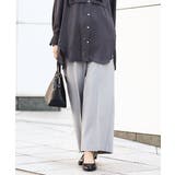 ライトグレー(91) | 【大きいサイズ】センタープレスワイドパンツ | eur3