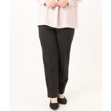 ブラック(94) | 【大きいサイズ/11号サイズあり】Wクロステーパードパンツ | eur3