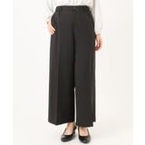 ブラック(94) | 【大きいサイズ/11号サイズあり】Wクロスワイドパンツ | eur3