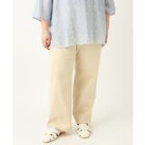 アイボリー(80) | 【大きいサイズ】ベイカーワイドストレートパンツ | eur3