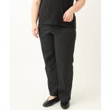 ブラック(94) | 【大きいサイズ】ベイカーワイドストレートパンツ | eur3