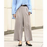 【大きいサイズ】サイロツイルワイドストレートパンツ | eur3 | 詳細画像1 