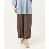 ブラウン(87） | 【大きいサイズ】サイロツイルワイドストレートパンツ | eur3