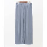 ライトブルー(50) | 【大きいサイズ/セルフカット可】ジャージープリーツパンツ | eur3