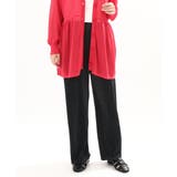 シルバー(96) | 【大きいサイズ/セルフカット可】ジャージープリーツパンツ | eur3