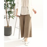 モカ(84) | 【大きいサイズ】センタープレスワイドパンツ | eur3