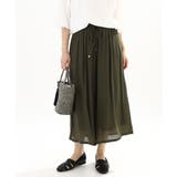 カーキ(36) | 【大きいサイズ】スラブワイドパンツ | eur3