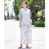 【大きいサイズ/a.v.v×eur3】リーフプリントパンツ | eur3 | 詳細画像3 