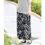 ブラック(94) | 【大きいサイズ/a.v.v×eur3】リーフプリントパンツ | eur3