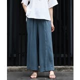 ブルー(55) | 【大きいサイズ】センタープレステーパードパンツ | eur3