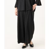 ブラック(94) | 【大きいサイズ】カットジョーゼットワイドパンツ | eur3