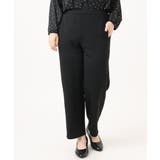 ブラック(94) | 【大きいサイズ】ポンチストレートパンツ | eur3