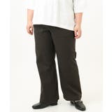 ダークブラウン(87) | 【大きいサイズ】ストレッチベイカーパンツ | eur3