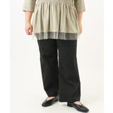 ブラック(94) | 【大きいサイズ】ストレッチベイカーパンツ | eur3