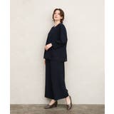 【大きいサイズ/洗える/セットアップ対応】カットジョーゼットワイドパンツ | eur3 | 詳細画像4