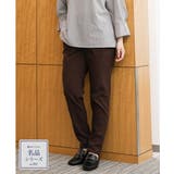 ブラウン(87) | さらさらストレッチテーパードパンツ | eur3