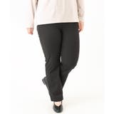 ブラック(94) | 【大きいサイズ】ジャカードスリムストレートパンツ | eur3