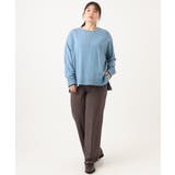 【大きいサイズ/ 裏起毛】センタープレスチェック柄ストレートパンツ | eur3 | 詳細画像3