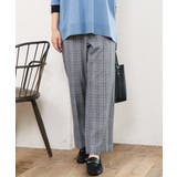 【大きいサイズ/ 裏起毛】センタープレスチェック柄ストレートパンツ | eur3 | 詳細画像5