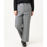 【大きいサイズ/ 裏起毛】センタープレスチェック柄ストレートパンツ | eur3 | 詳細画像9