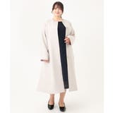 【大きいサイズ】ノーカラーロングコート | eur3 | 詳細画像6 