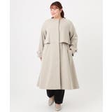 【大きいサイズ】ノーカラートレンチコート | eur3 | 詳細画像12 