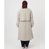 【大きいサイズ】ノーカラートレンチコート | eur3 | 詳細画像14 