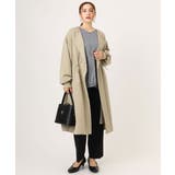 【大きいサイズ】ノーカラーロングコート | eur3 | 詳細画像2 