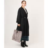 【大きいサイズ】ノーカラーロングコート | eur3 | 詳細画像24 