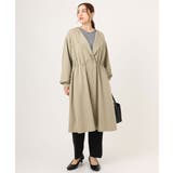 【大きいサイズ】ノーカラーロングコート | eur3 | 詳細画像4 