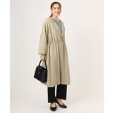 【大きいサイズ】ノーカラーロングコート | eur3 | 詳細画像6 