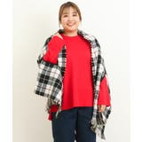 ブラック(94) | リバーシブルポンチョストール | eur3