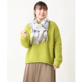 チェック柄フリンジストール | eur3 | 詳細画像3