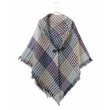 【2WAY/洗える】トグル付きチェック柄大判ストール | eur3 | 詳細画像1 