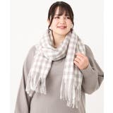 【洗える】モノトーンカラーチェック柄ストール | eur3 | 詳細画像1 