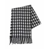 ブラック(94) | 【洗える】モノトーンカラーチェック柄ストール | eur3