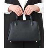 ブラック | 【2WAY】レザー調コンパクトトートバッグ | eur3