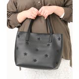 ブラック(94) | 星柄刺繍トートバッグ | eur3