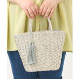 シルバー(96) | タッセル付きバイカラーカゴバッグ | eur3