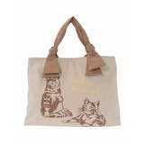 ベージュ | ネコ刺繍トートバック | eur3