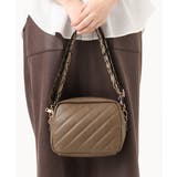 モカ(84) | ステッチスクエアショルダーバッグ | eur3