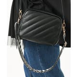 ブラック(94) | ステッチスクエアショルダーバッグ | eur3